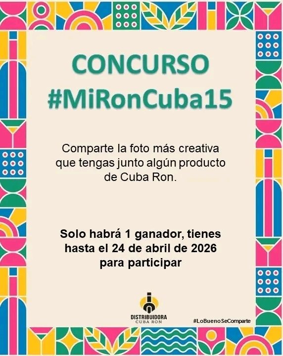 ¡Atención, roneros de corazón! 🥃🇨🇺
Distribuidora Cuba Ron ha lanzado un concurso en su página de Facebook. No te lo pierdas: participa y llévate un pedacito de nuestra tradición.
👉 Entra, sigue las bases y participa. ¡Que la suerte esté de tu lado!
#SantiagodeCuba