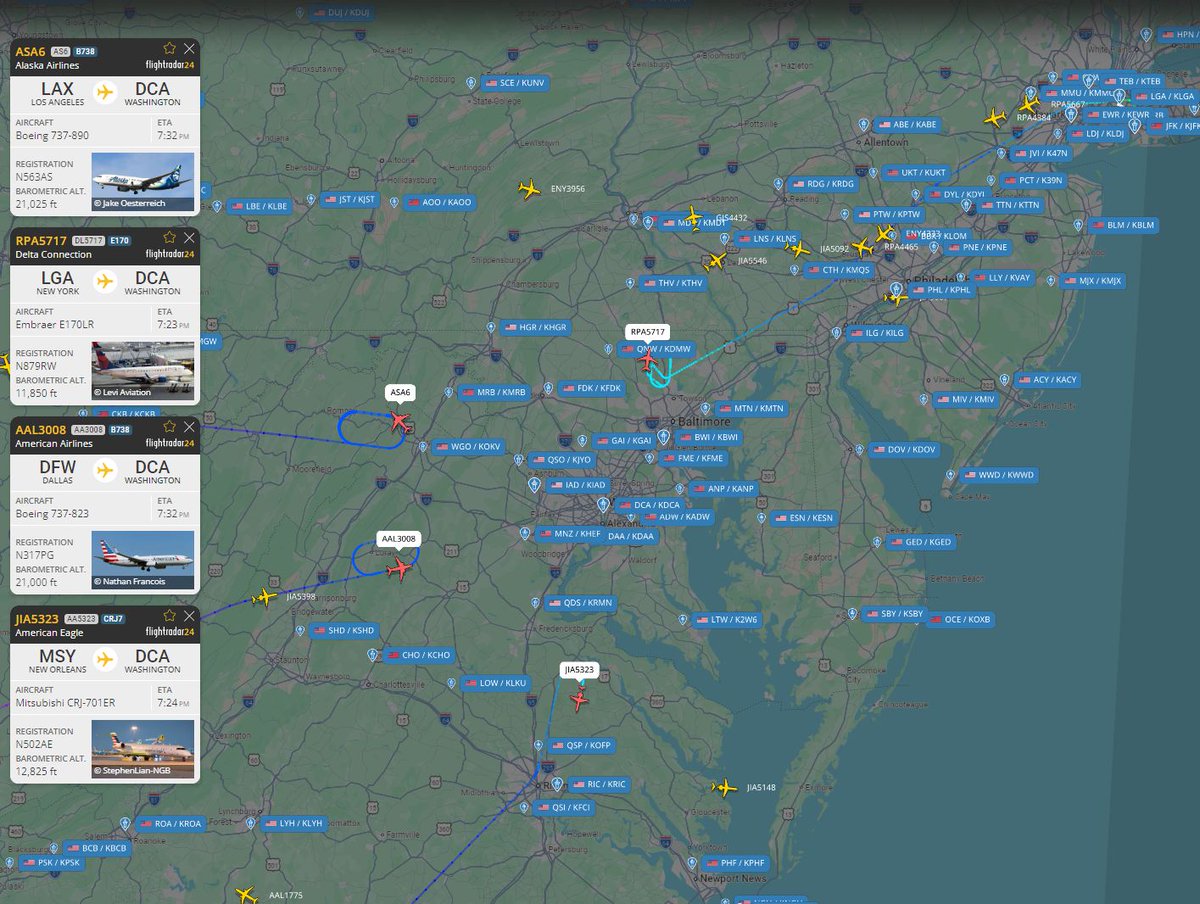 Inbound Dc @petemuntean Inbound flights to DC all holding.