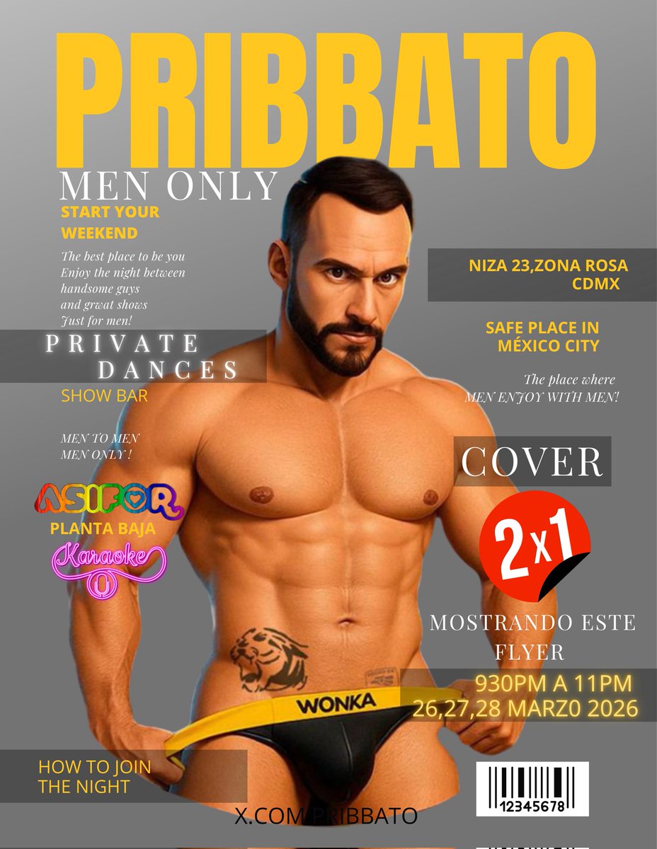 PRIBBATO SHOW BAR /SOLO PARA HOMBRES tweet media