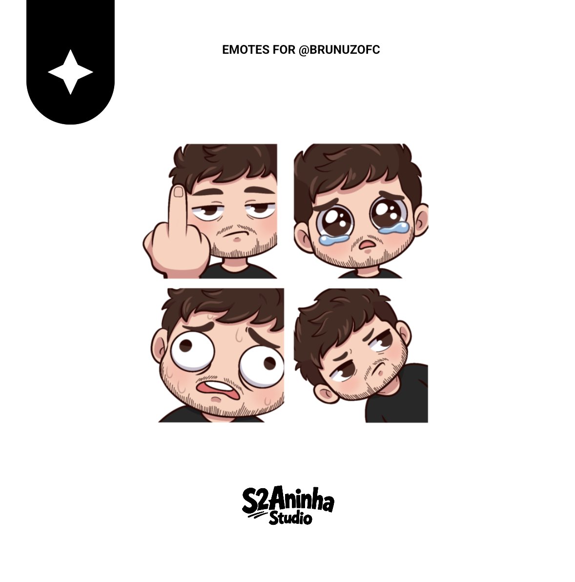 S2AninhaStudio's tweet photo. Emotes and Logo Design For @Brunuzofc ❤️ https://t.co/37ZCiI4RKA