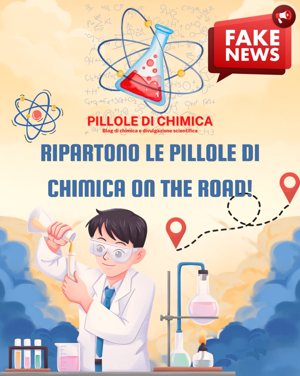 PChimica's tweet photo. 👉 Scrivimi in DM o via mail a info@pilloledichimica.it indicando:
• la tua città
• il tipo di evento (lezione, laboratorio, conferenza, spettacolo)
• il tema che vorresti approfondire

Portiamo insieme la scienza tra le persone! ✨ https://t.co/uSumOkKtWx