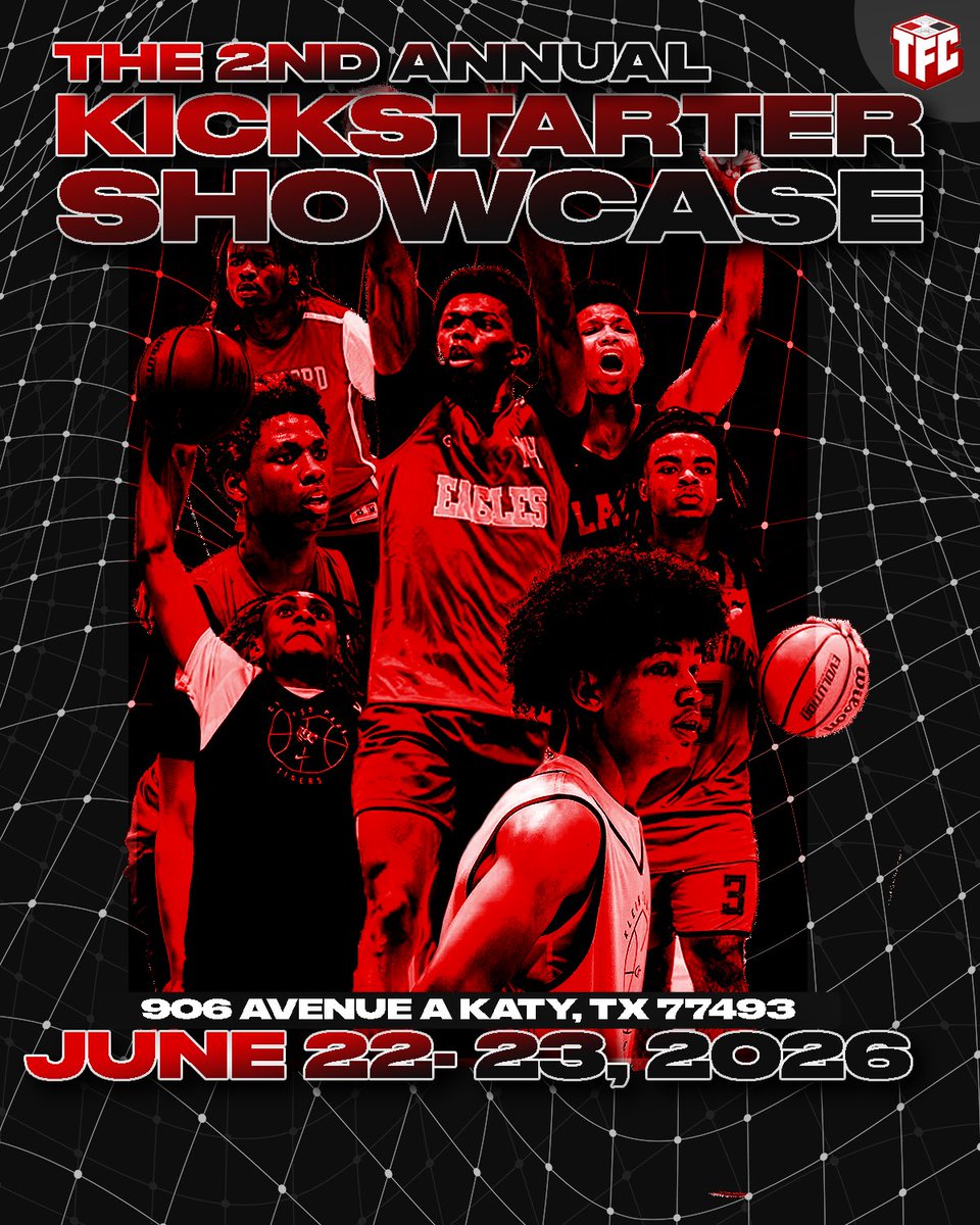 alex__holt1's tweet photo. The 2nd Annual HS Varsity Kickstarter Showcase

June 22nd &amp; 23rd 2026

Location : 906 Avenue A , Katy Texas 77493

Programs from Dallas + Houston with student athletes who will go into play at the next level including JUCO , NAIA , Division III , I &amp; I level. 

@txfuturecircuit https://t.co/D2FnzxLR31