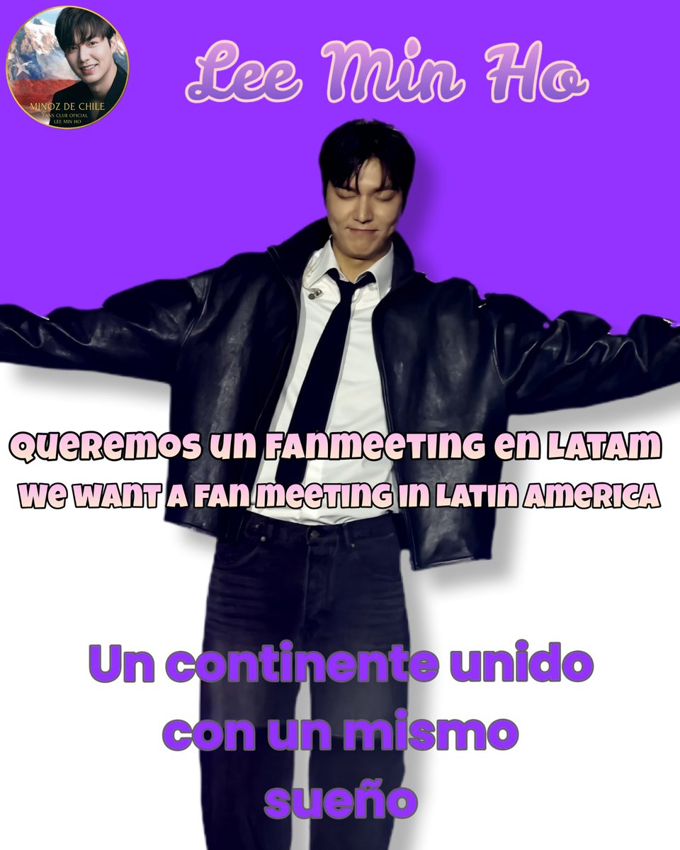 Lee Min Ho queremos verte brillar en Latinoamérica 💖✨️

#LeeMinHoEnLatinoamerica #MinozLatam #LatamLovesLeeMinHo

<a href="/ActorLeeMinHo/">Lee Min Ho</a> @Kpopchileof @samEntrete <a href="/ninshi_ent/">Ninshi Entertainment</a> <a href="/zafiroLive/">Zafiro Internacional</a> @mondaylab_latam <a href="/ocesa_kpop/">OCESA K-pop</a>
<a href="/studiopav_latam/">Studio PAV LATAM</a>