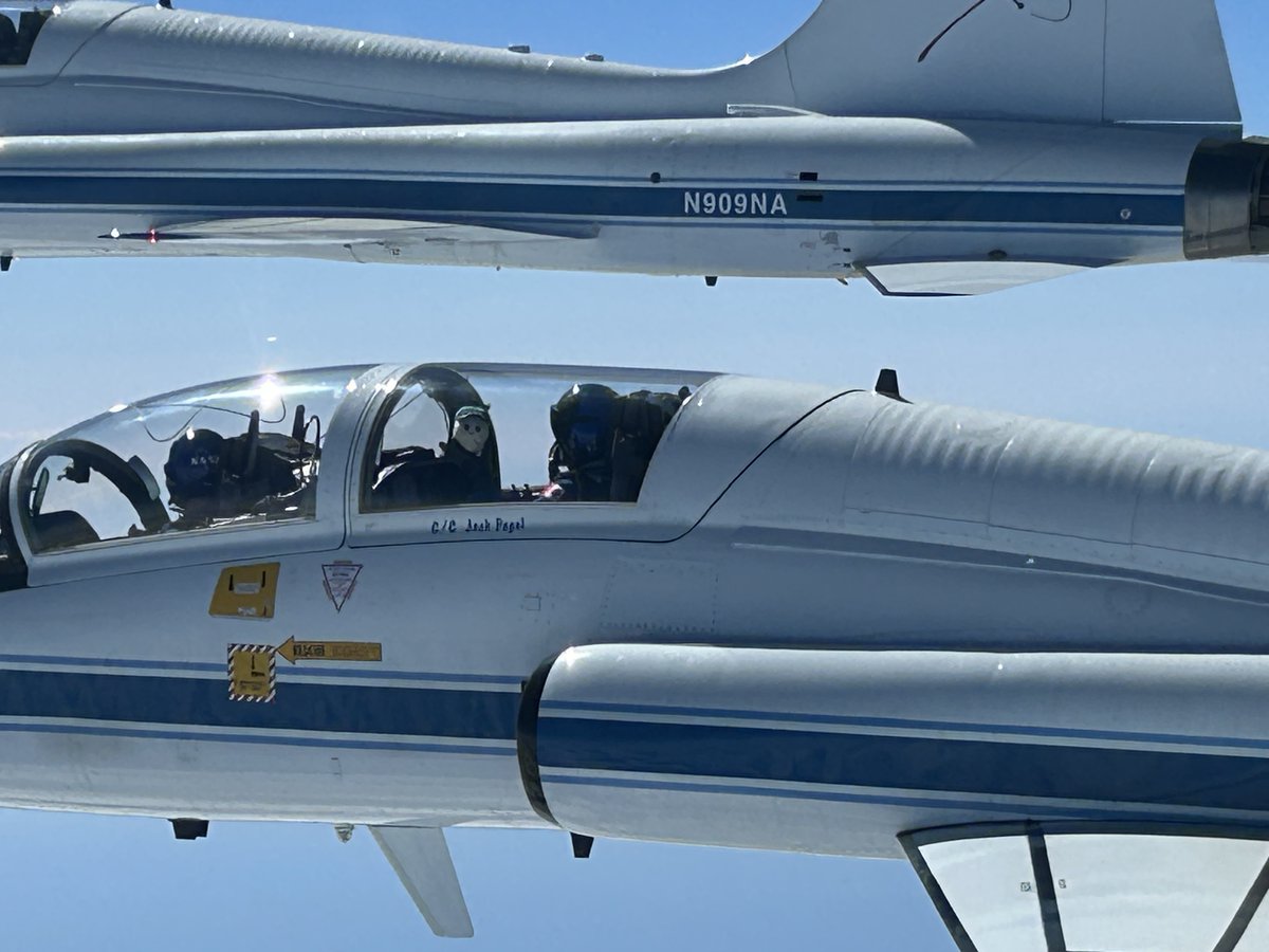 NASAArtemis's tweet image. The Artemis II zero gravity indicator “Rise” was having a main character moment as the Artemis II astronauts flew to @NASAKennedy today to prepare for launch.