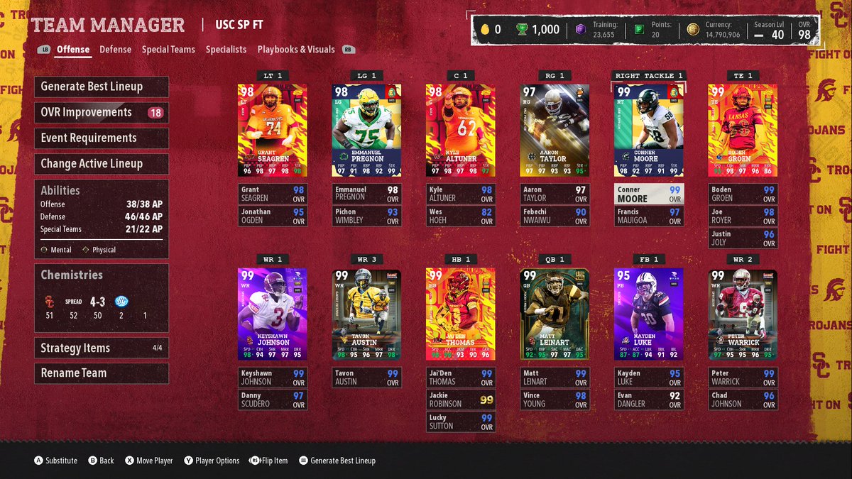 First 99 overall o-lineman has joined the team. Lil disappointed the LG didn’t chem up but hey, he’s better than the last Spread LG lol <a href="/ImOuTii/">YT/Twitch: ImOuTii CFB</a> <a href="/TapXMikey/">Mikey.</a> <a href="/DaTruthYaDig/">Datruthyadig</a> <a href="/ChrisMizTV/">Chris Miz</a> <a href="/CFBSunny/">SunnyCFB</a>