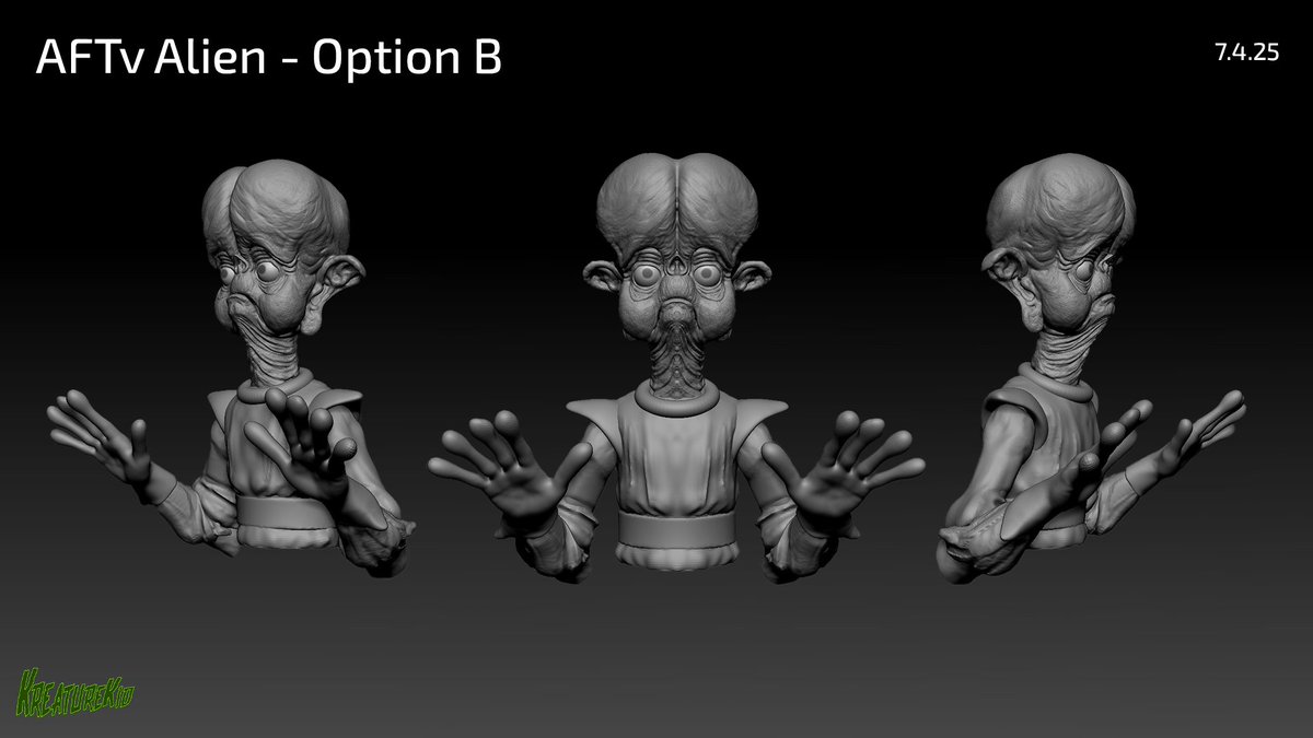 KreatureKid's tweet image. A few different ways Teeper from ⁨@AlmostFridayTV ⁩ could have turned out! I love them all but I'm still super happy with the final design. 

#kreaturekid #puppet #almostfriday