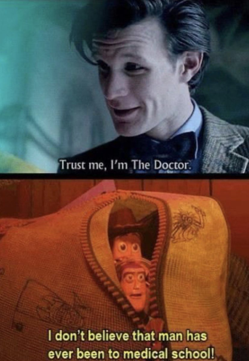 Annafromdrwho's tweet image. Comment if you laughed out loud at this too 😂😂😂
#doctorwho #MattSmith #FunnyMemes
