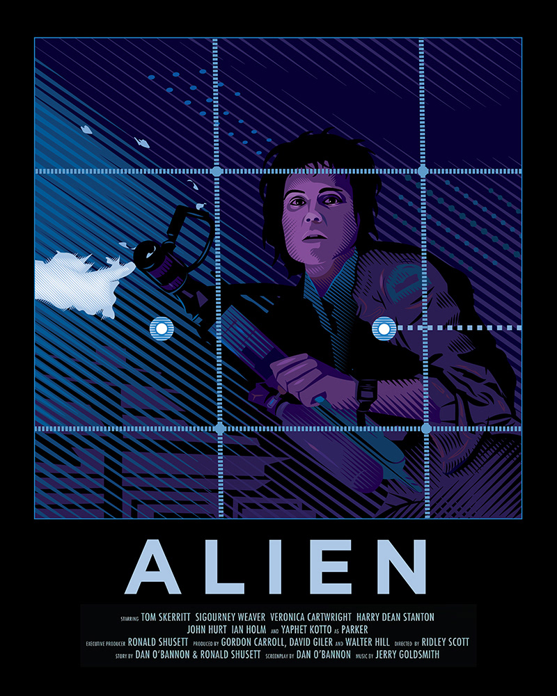 Great posters for Alien movies by @onlychildart #Alien