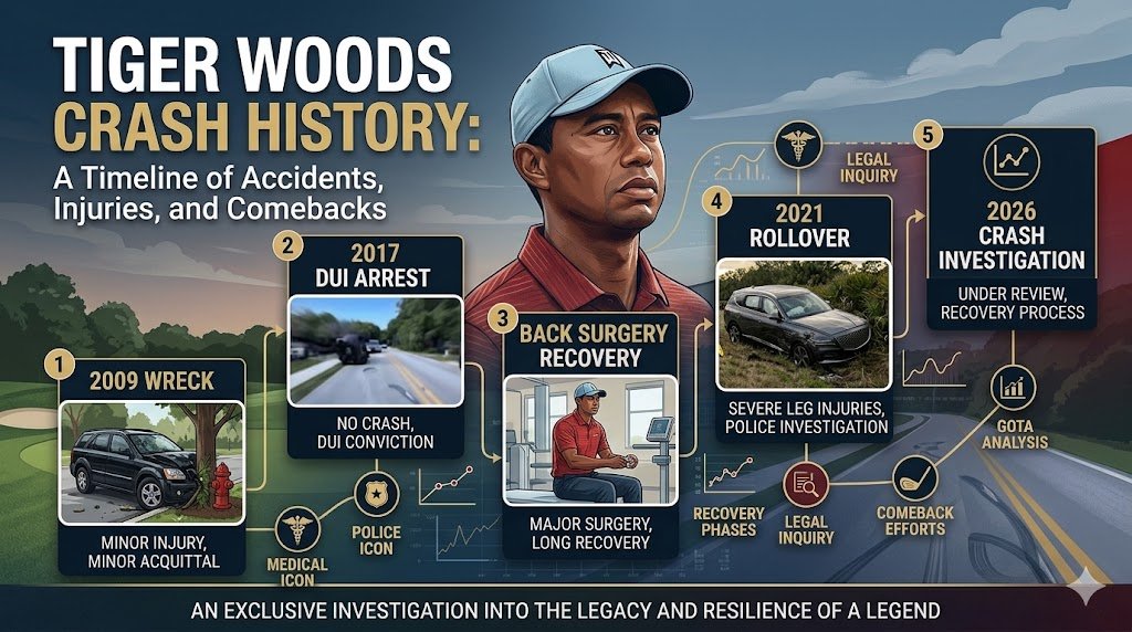 silas_thorne1's tweet photo. 3 crashes. 1 legend.

Tiger Woods’ journey is more than golf; here’s his full accident &amp; comeback timeline
Tiger Woods crash history explained. https://t.co/nDNneQmClu