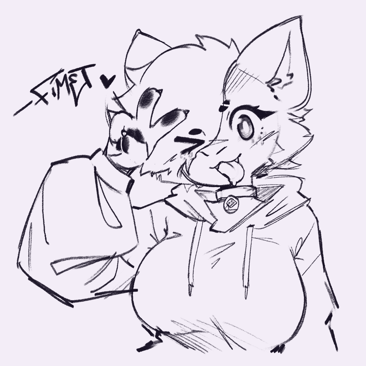 TheRealFimet's tweet photo. small filler post, have a sketch of the beautiful @Split_72 (again) hehe, 

!! anyway thank yall for 300 flwrs !!!

I also got comms I'm working on too, so wait to see that! (Yes I do have commissions btw x3)

#furry #art #fanart #cute #sketch👀 https://t.co/rRHpcR9IR0