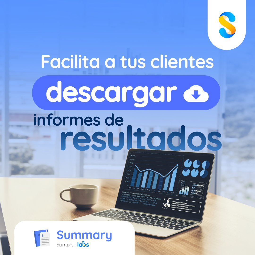 sampler_co's tweet photo. Garantiza la mejor atención a tus clientes con #Sampler #Summary, una plataforma que les permite #descargar sus informes de resultados desde cualquier dispositivo https://t.co/AfsY1UeoYz
