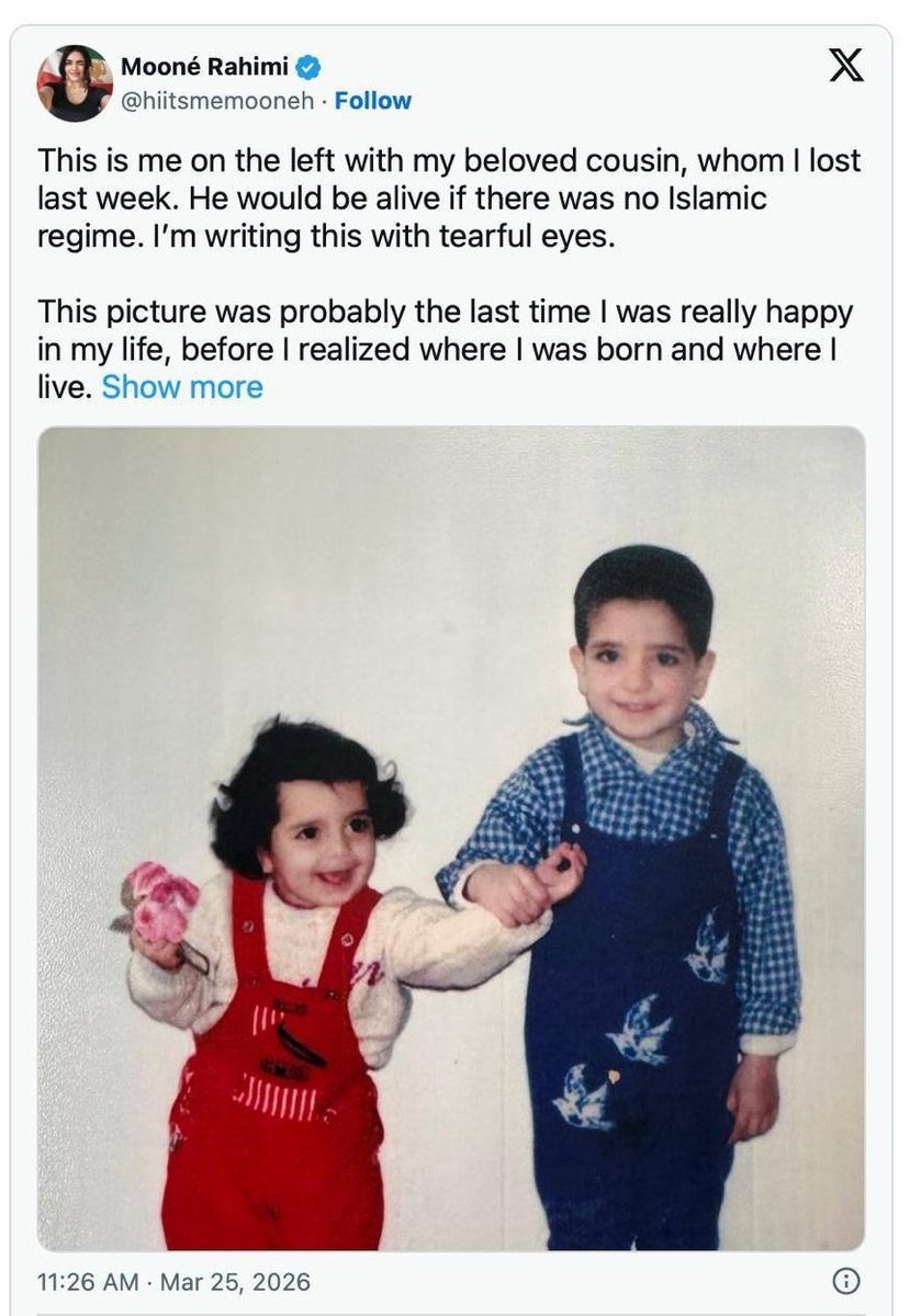 Yarepaye's tweet photo. She was dancing and thanking Trump and Netanyahu before the post!
#iran 
#WARNUNG https://t.co/yxUf6YaruP