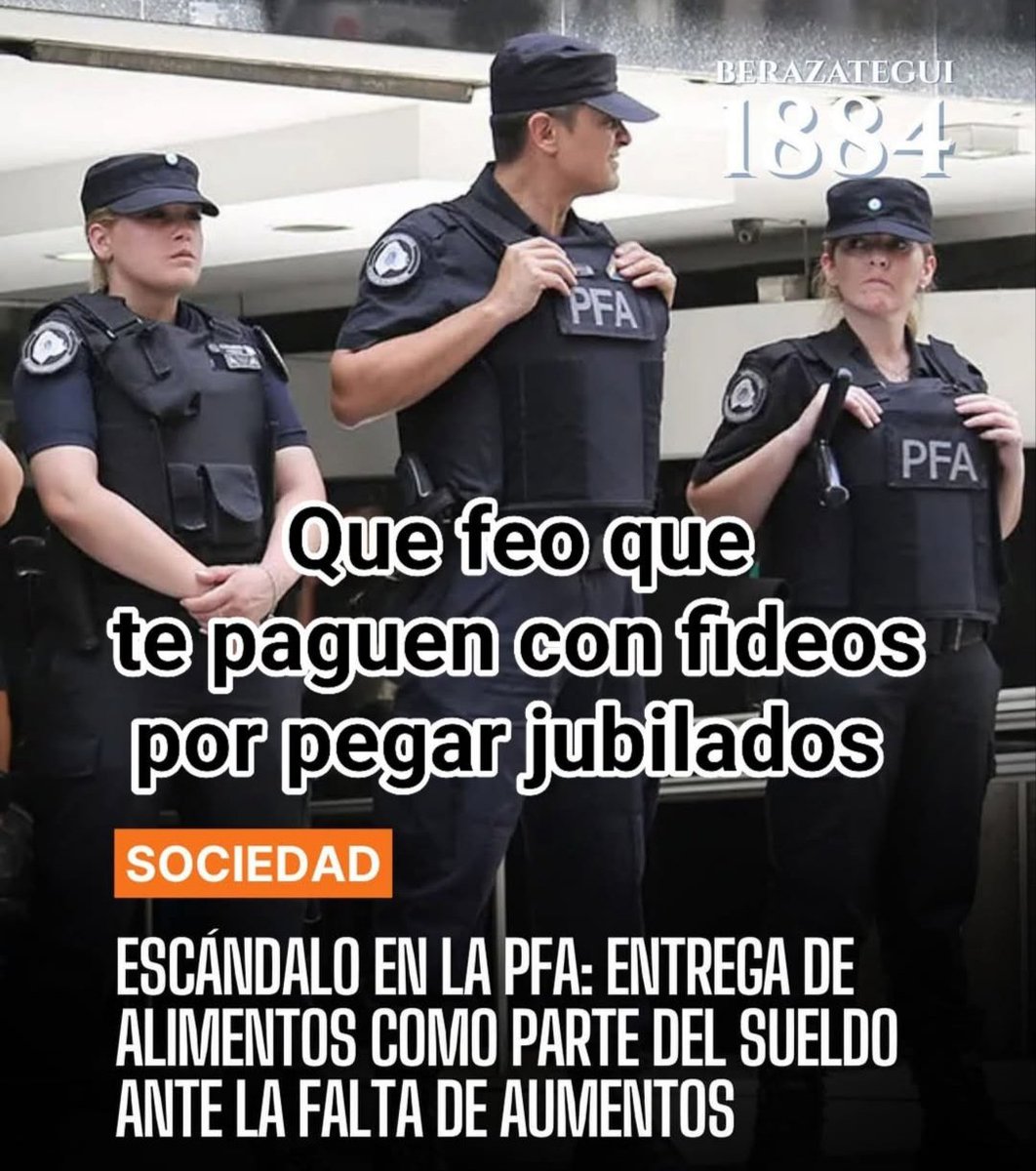 Sofialo15398469's tweet photo. @PatoBullrich Mientras tanto así están los de la federal con tu gobierno https://t.co/6azB2TWzPk