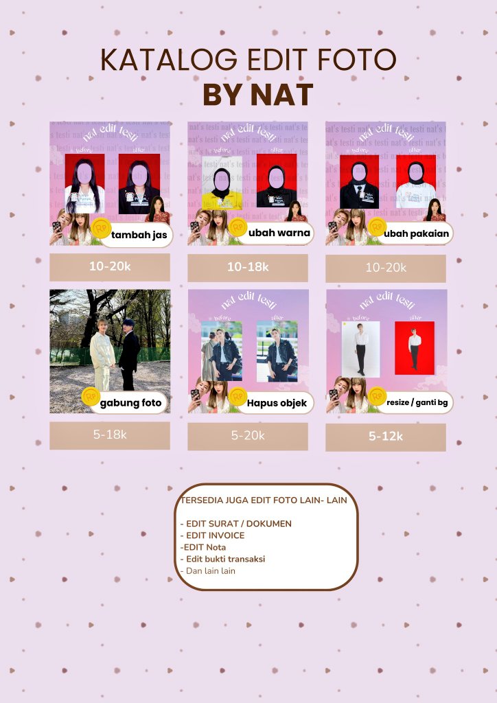 Jasa editing photo order watsap @cuantiqx tweet media