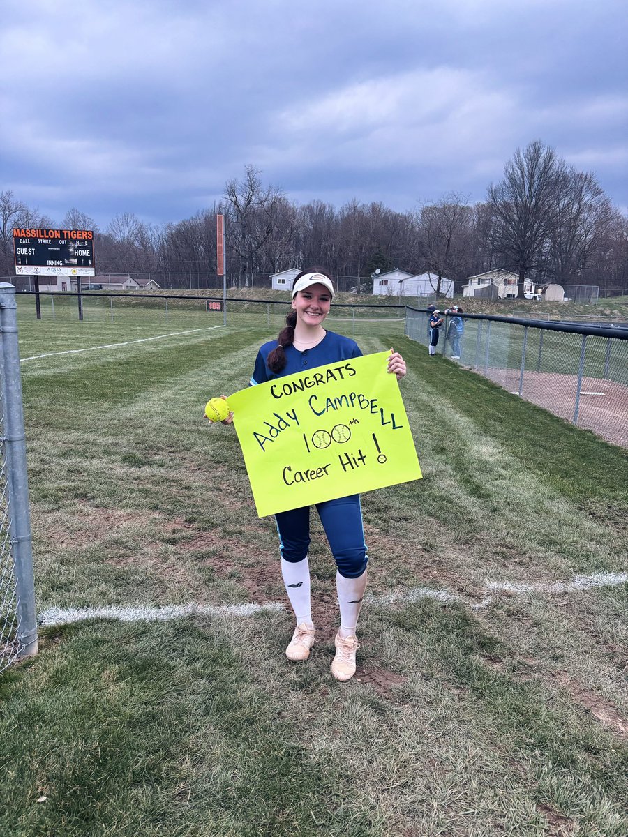 addycam_37's tweet photo. Starting the season off strong, 2 HR’s vs Massillon and I reached 100 career hits!! https://t.co/laVckRA6A4