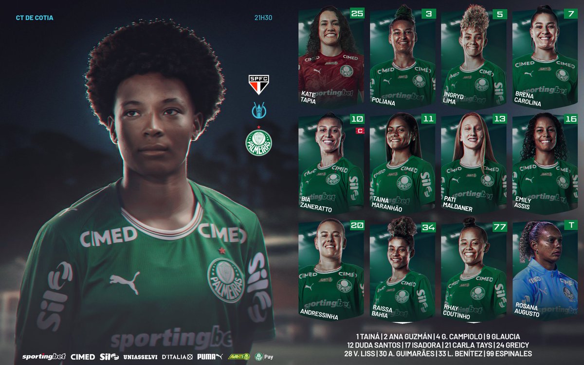 Palmeiras_FEM's tweet photo. Palestrinas ESCALADAS! 📋
#SAOxPAL #EscalaçãoSEP https://t.co/nmp5YM6VP8