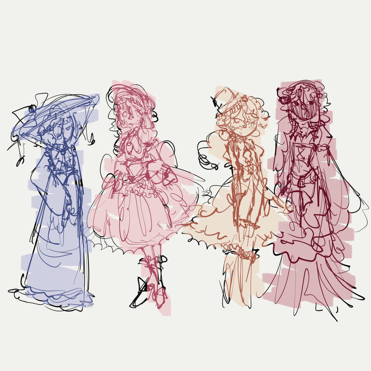 starla_skyla's tweet image. Idk they’re dressed up for a tea party now 

(This is my first time drawing dozer and bright so uh yeah)
[#wizardcookie #strawberrycookie #gingerbrave #ultimatecookie #custardcookieiii #chilipeppercookie #gingerbright #gingerdozer]