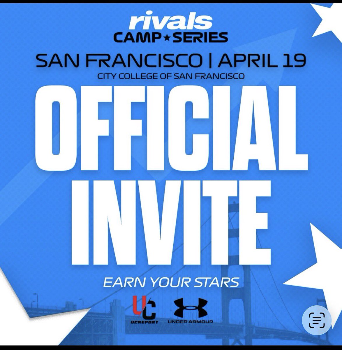 TyyHopkins's tweet photo. Grateful to be invited to @Rivals Camp @BrandonHuffman @WildcatCoachT @PrepRedzoneCA @sixstarfootball https://t.co/OjB8FaZBiJ