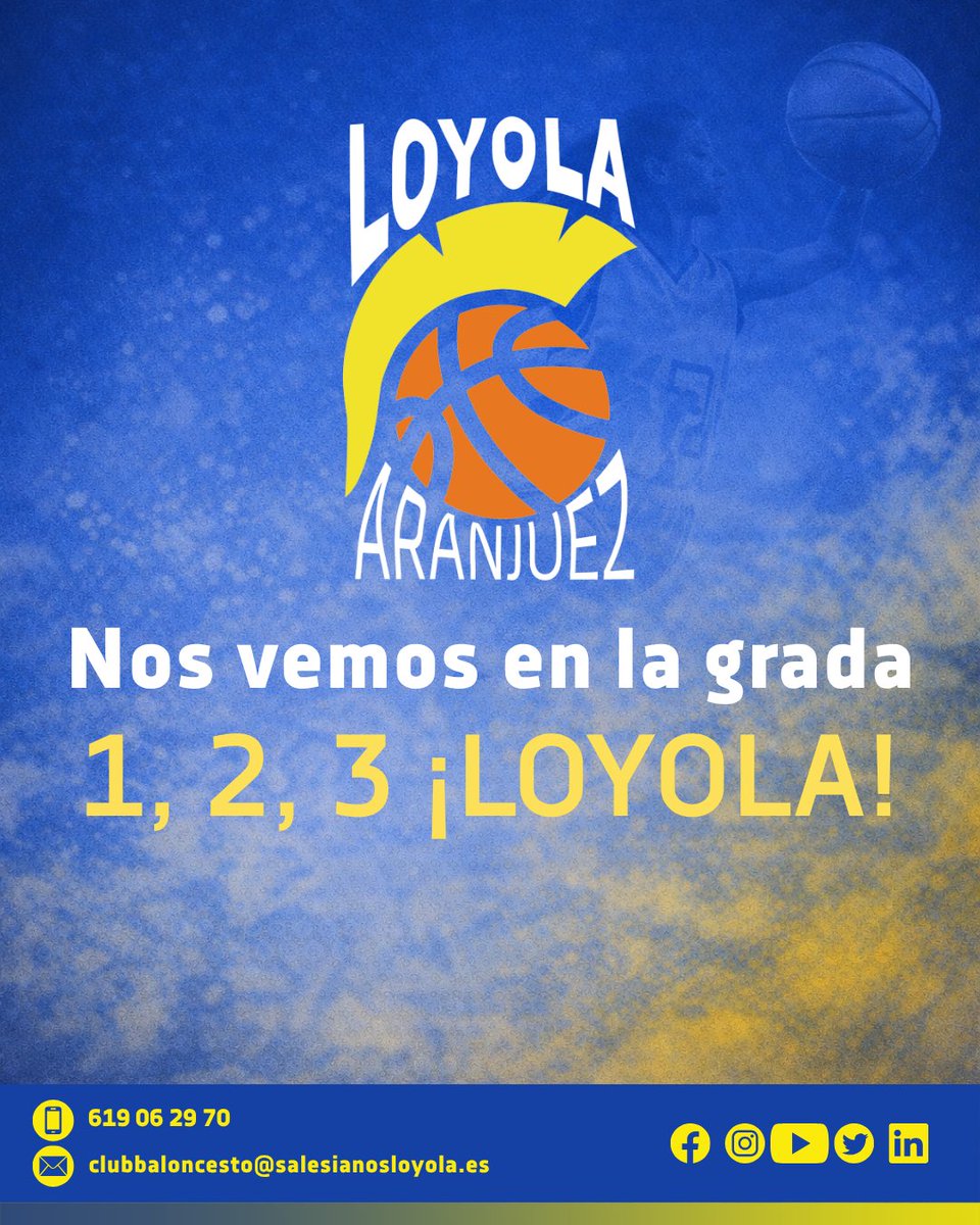 🏀 Último partido antes del parón
📍 Agustín Marañón
🗓 Domingo
⏰ 12:00
¡A por la victoria! 💪
#123Loyola #Aranjuez