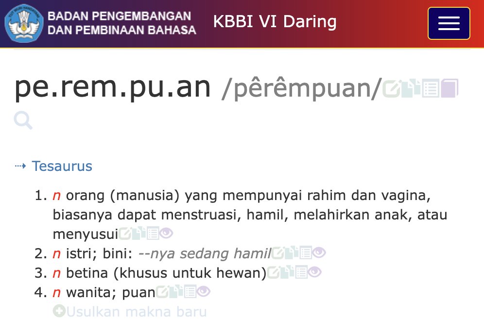 fauzanalrasyid's tweet photo. Jadi, supaya acuan kita sama, KBBI yang resmi itu adalah KBBI yang versi https://t.co/fXjtNjQ4fe.

Yang kedua, yang orang awam enggak paham, KBBI itu adalah kamus umum yang bersifat historis. Maksudnya bagaimana?