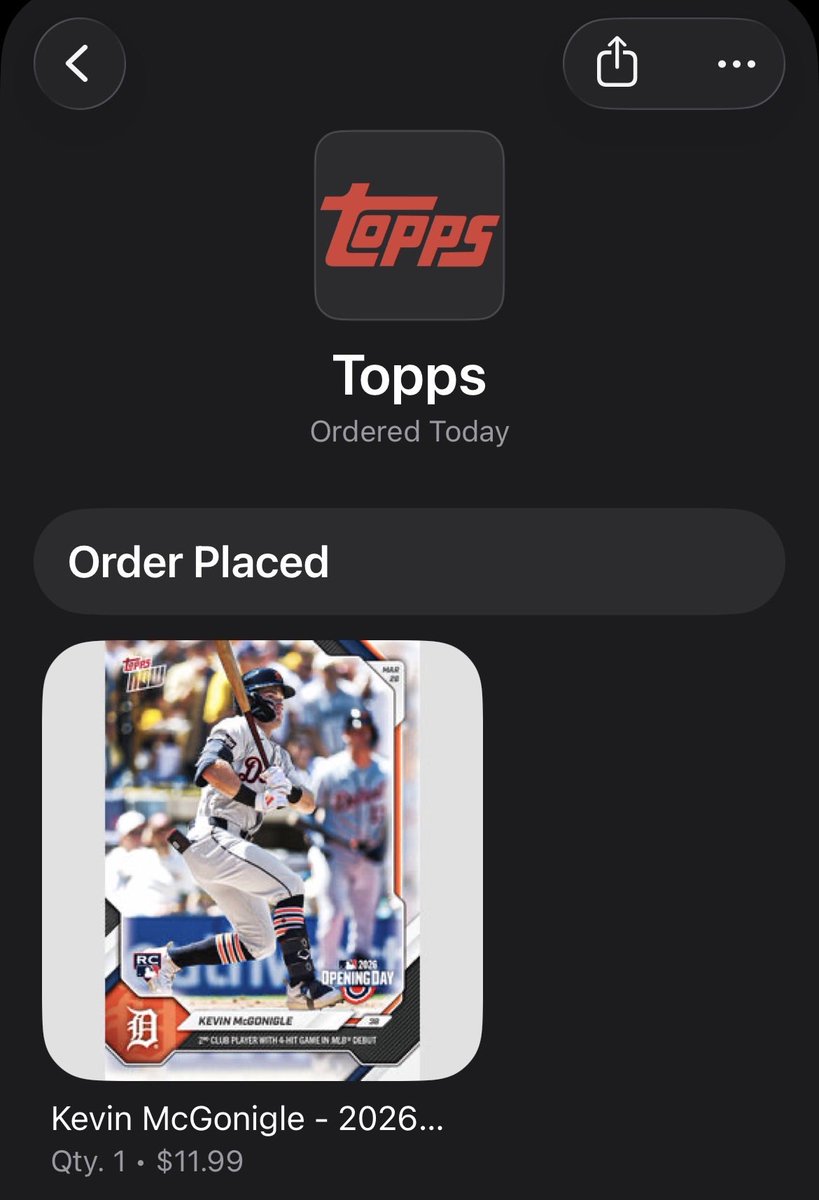HandMeDownCards's tweet photo. @CardPurchaser took 1 game and he’s my favorite player on the Tigers 😂 https://t.co/PhmuM8eHXq