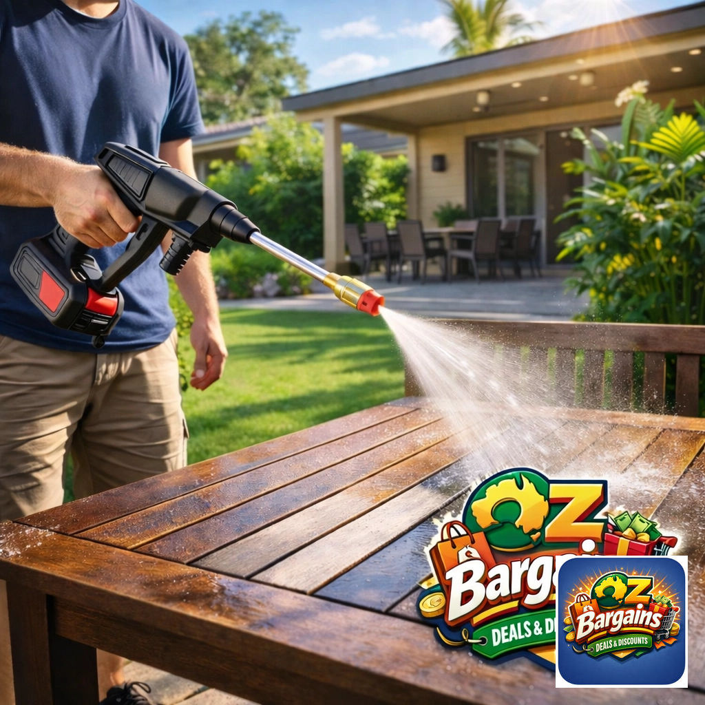 lukebuzz's tweet photo. Furniture dusty? 🚿 Refresh with Oz Bargains™ HydroJet Max! Easy cordless cleaning.

Batteries and charger sold separately.

50% OFF! Free shipping over $200.

Based in Adelaide, Australian owned, online only.
https://t.co/FhSUj8lA0S
#OzBargains https://t.co/AeH5qWxvvl
