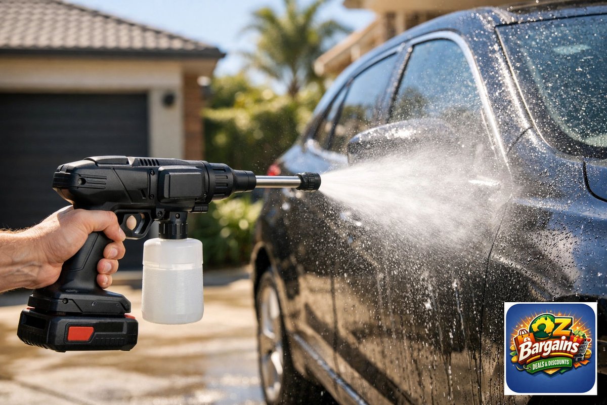 lukebuzz's tweet photo. Skip the pro car detail! 🧼 HydroJet Max gives you that showroom shine at home. 💦🚘

⚠️ Batteries &amp; charger sold separately.
✅ 50% OFF!
✅ Free shipping over $200.
✅ Based in Adelaide, Australian owned, online only.

Shop: https://t.co/FhSUj8lA0S https://t.co/q2hkuxeFMn