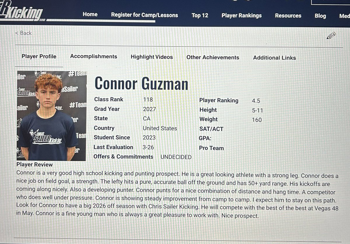 Connor Guzman 4.5⭐️ tweet media