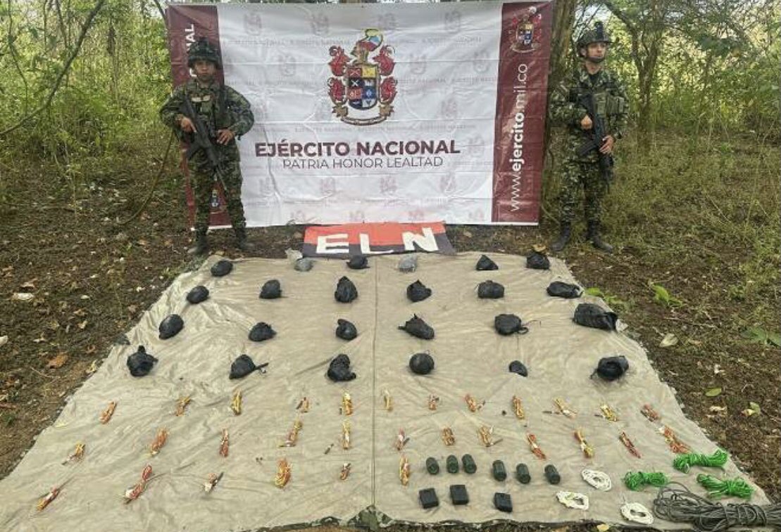 CostaNoticiasTV's tweet photo. Ejército ubicó en Norte de Santander un depósito ilegal del ELN con gran cantidad de explosivos https://t.co/zpJ8NDuvMB https://t.co/ovlXmhU11h