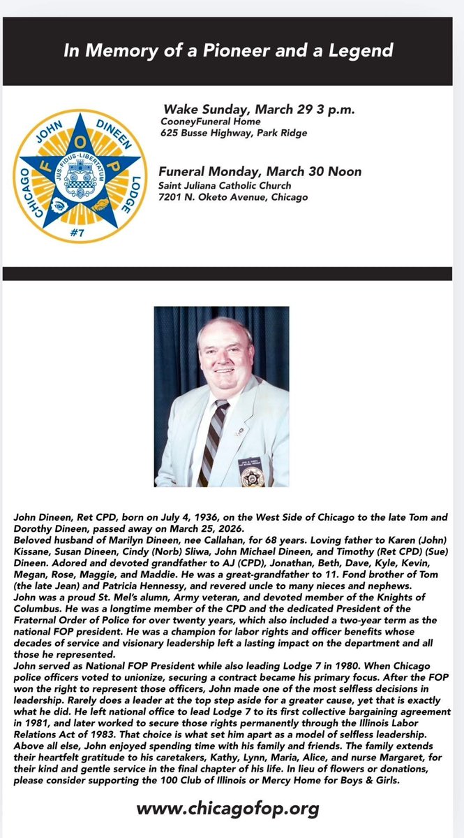 Chicago John Dineen Lodge #7 tweet media