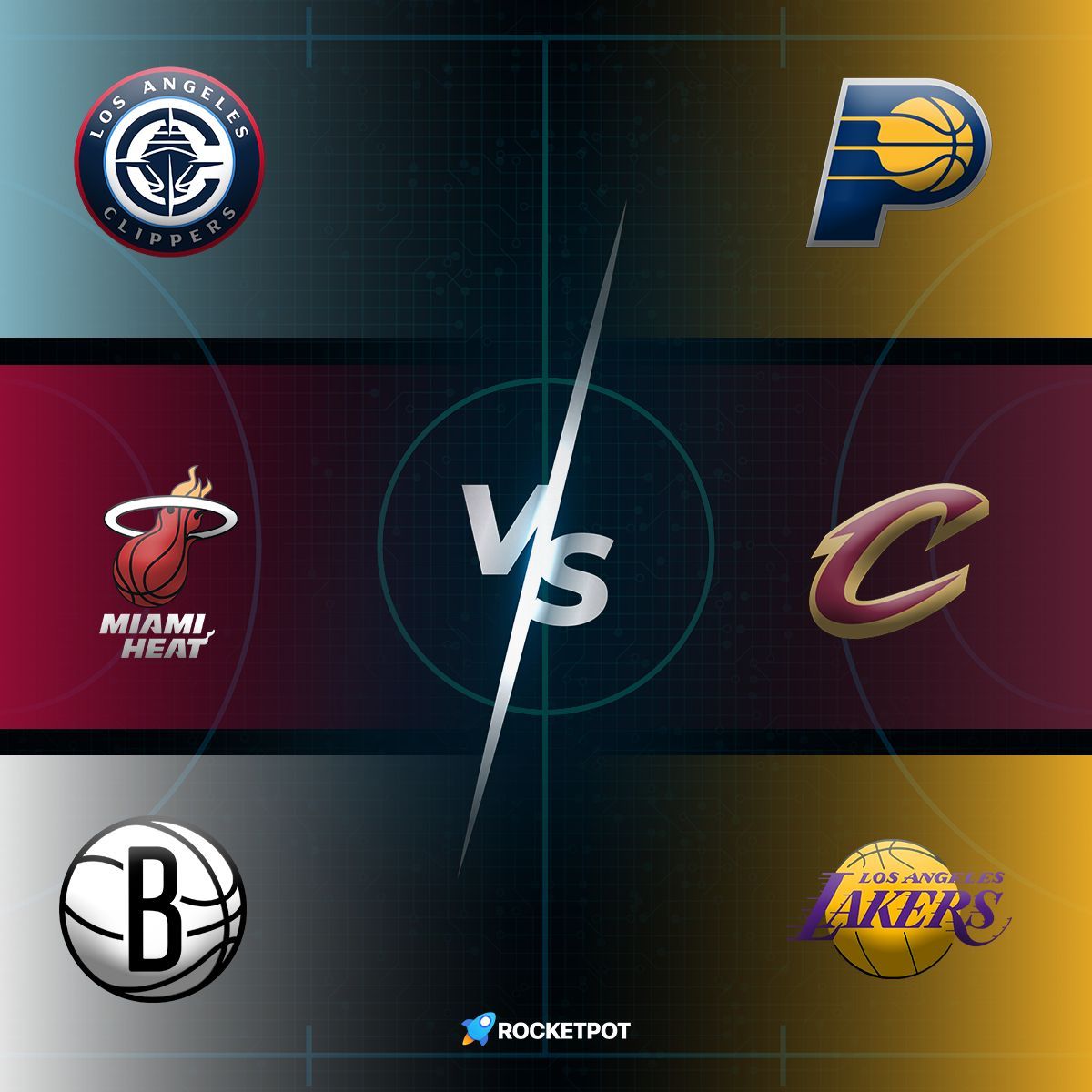 rocketpotio's tweet photo. 🤐Step into the Rocketpot Arena for tonight’s massive NBA matchups. 

Clippers 🆚 Pacers
Heat 🆚 Cavaliers 
Nets 🆚 Lakers 

👑 Your seat in the cockpit is reserved. Don't just watch the game dominate it.

#NBATonight #CryptoCasino #SlamDunk #GalaxyOfWins #CryptoGaming #NBAOdds https://t.co/IfUKmEVpnX