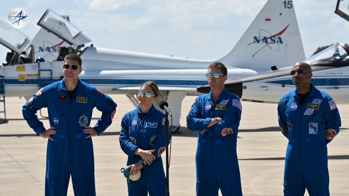 LMSpace's tweet image. The Artemis II crew has arrived at @NASAKennedy ahead of launch!

Soon, they’ll become the first crew to fly aboard @NASA's Orion spacecraft, traveling farther in space than any humans in over 50 years.