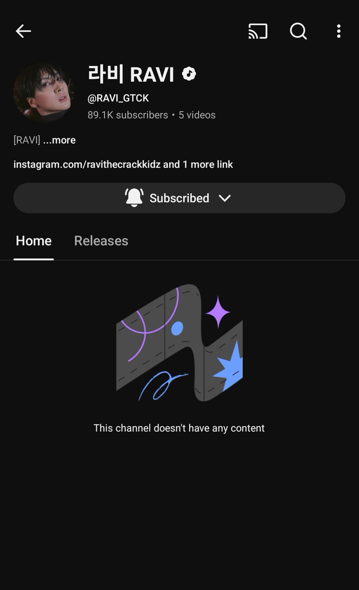 RAVI's YT is wiped and a part of me just died.