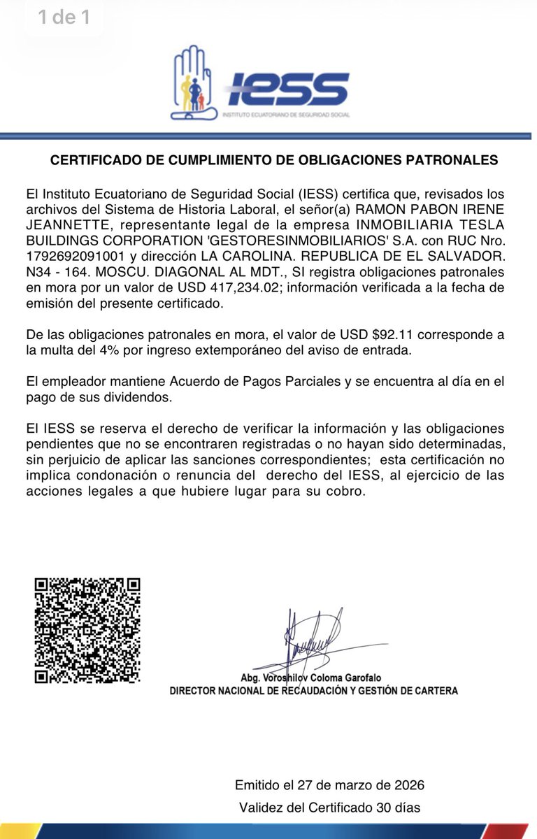 mgda1403's tweet photo. @BancaCerrada @pablomy2015 @Primicias @FiscaliaEcuador Y sobre esta deuda de  las que los empleados se ven afectados https://t.co/nj0RoQBrtq