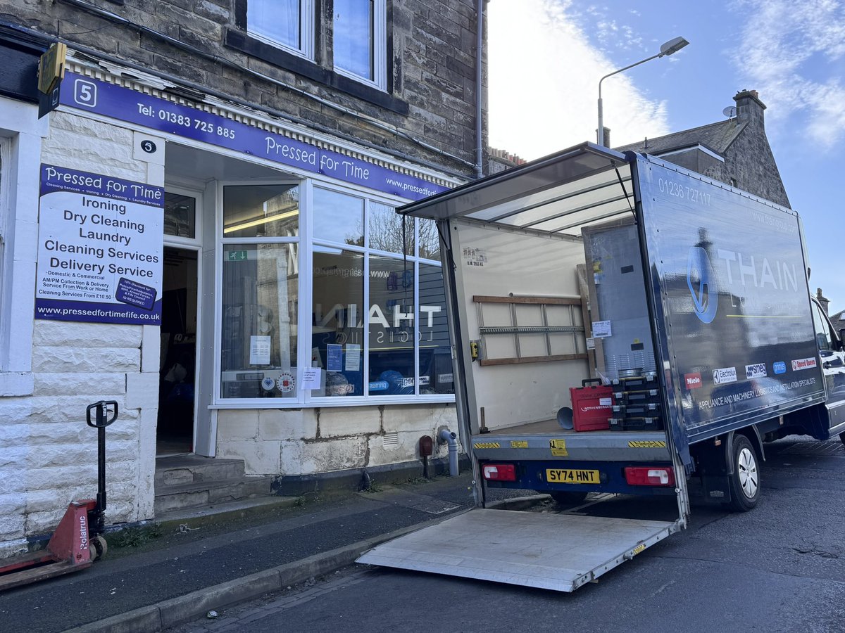 PressedForTimeF's tweet photo. ✨ New Machine Day! ✨  
Something exciting is happening today!
We are upgrading your laundry experience with more brand-new machines 🧺💥  
📍 Pressed for Time, your local laundrette!

#pressedfortimefife #thaincommercial 
#NewMachineDay #LaundryDoneRight https://t.co/9VR774BIAW