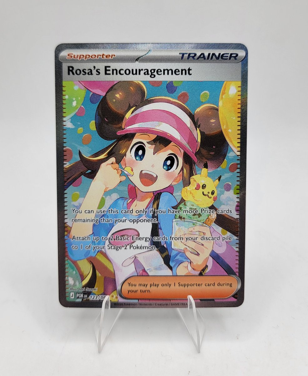 RyanCollects_'s tweet photo. @cardboardbst Full Art Ultra Rare Holo Rosa's Encouragement Trainer POR 123/098. $150 shipped obo. https://t.co/DHMYdPHUOE