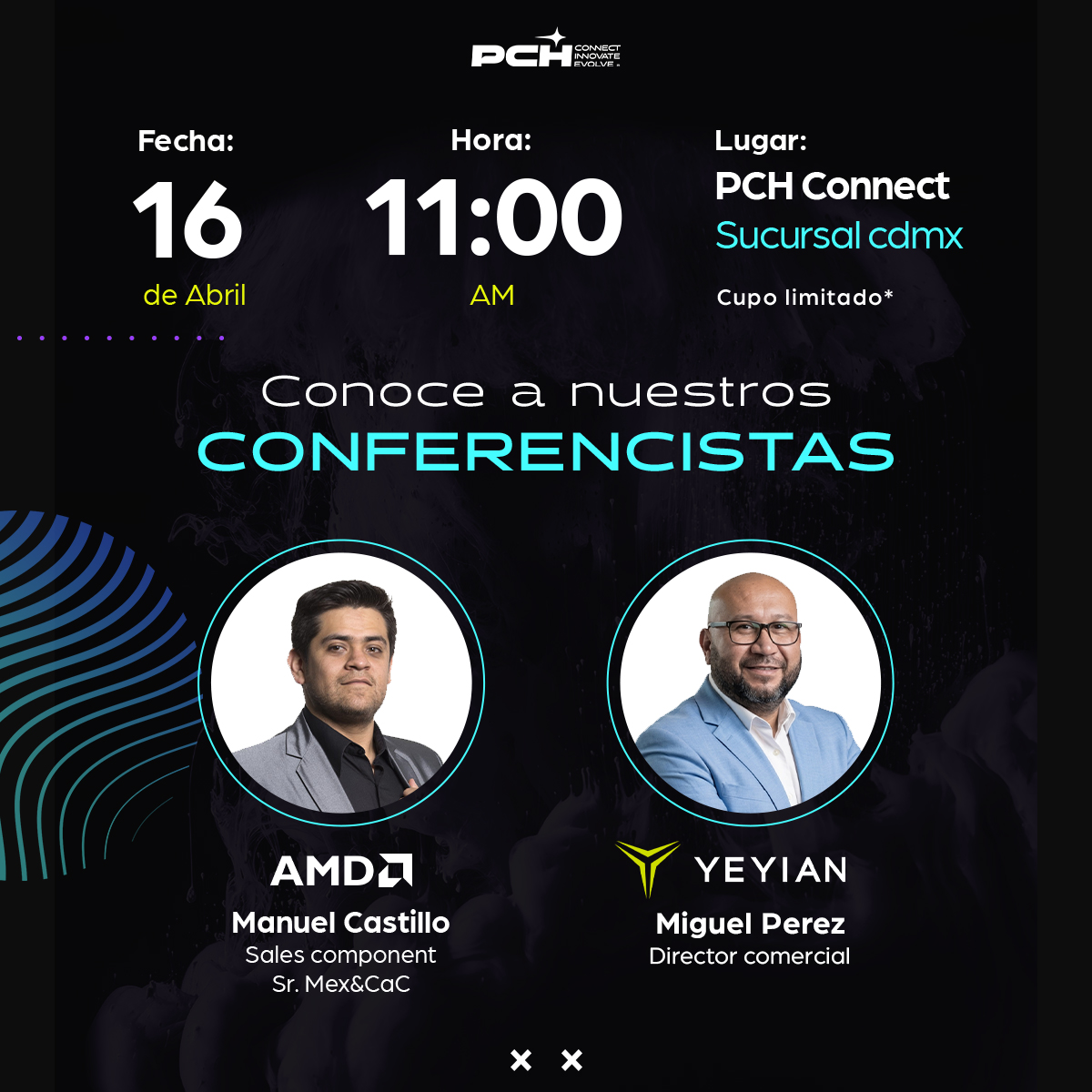 PCH_Connect's tweet image. 🔥 Aprende a ensamblar con expertos

📅 16 abril | CDMX
@AMD + @yeyian_mx en vivo

⚠️ Cupo limitado

👉 Regístrate: eventbrite.com.mx/e/taller-de-en…

#PCHConnect #PCBuilder #Tech