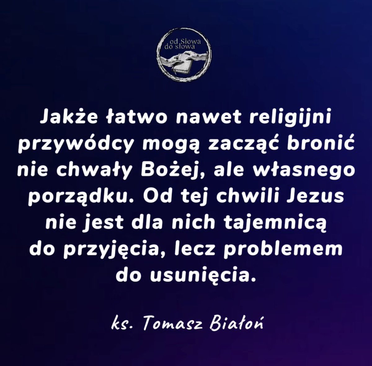 ks. Tomasz Białoń tweet media