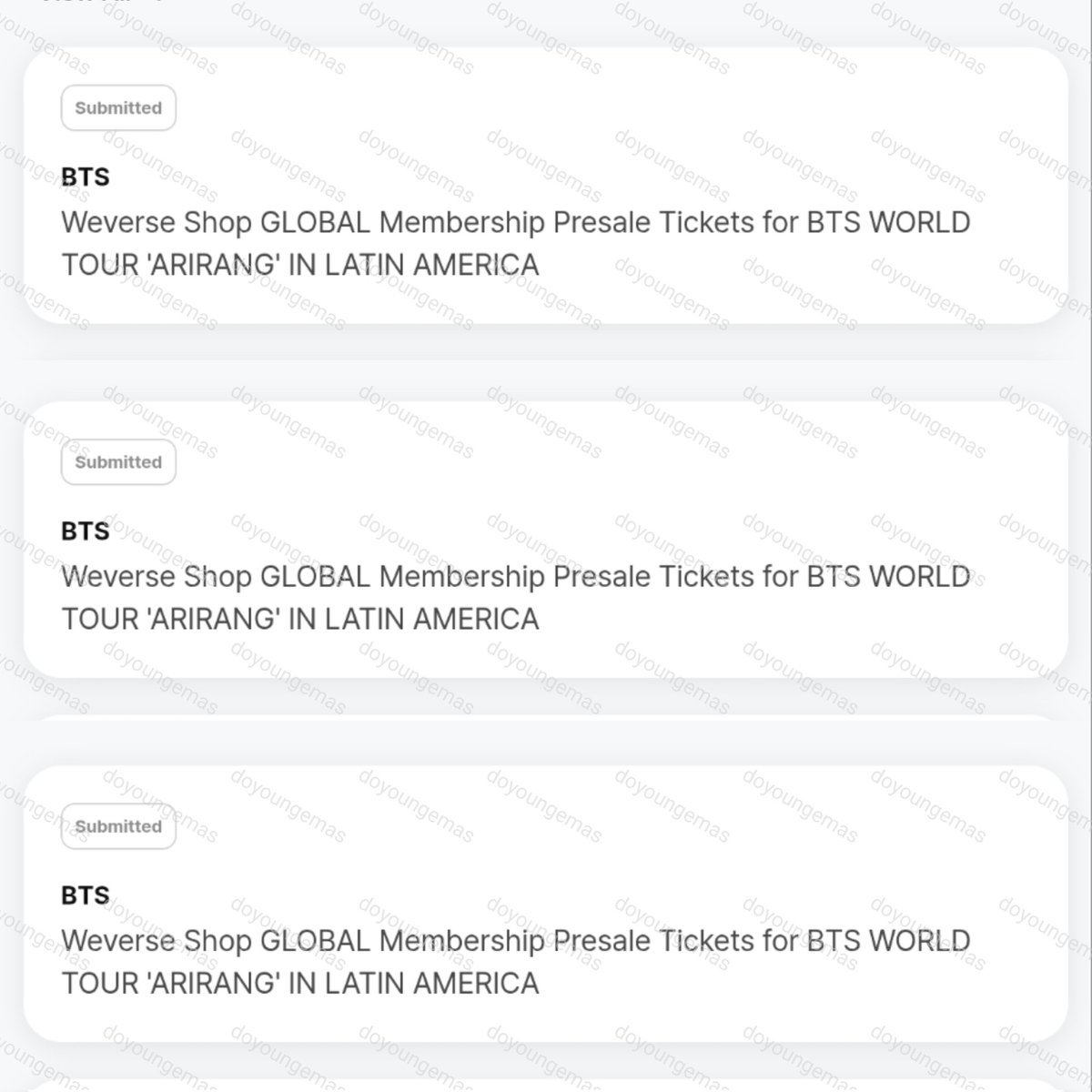 for rent — army membership code for bts world tour arirang in latin ...