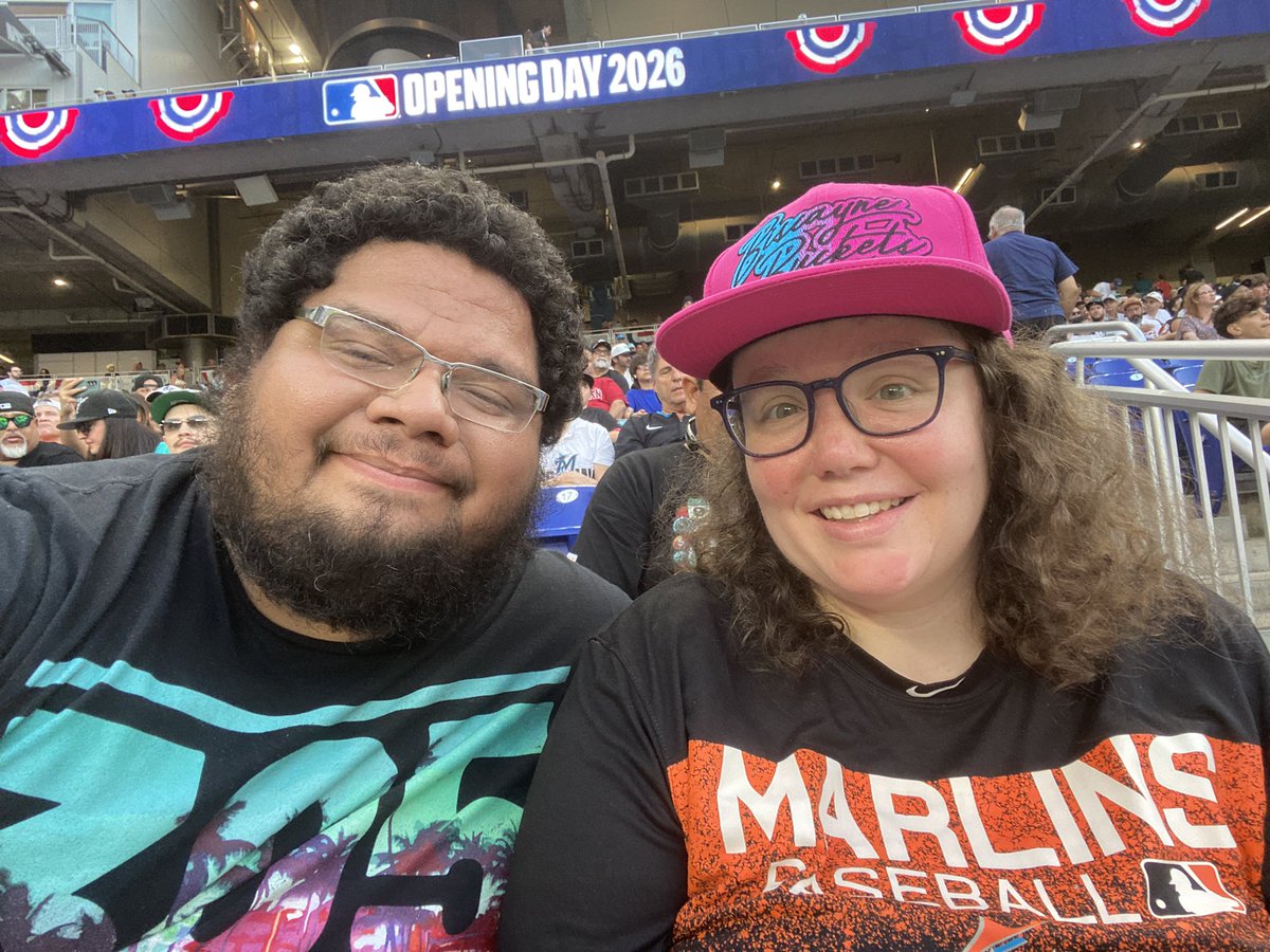 RockCityXTM's tweet photo. @Marlins years of waiting finally paid off.
Our first Marlins game in a very long time.
And our very first one here at @loanDepotpark https://t.co/F3YF0owJe0