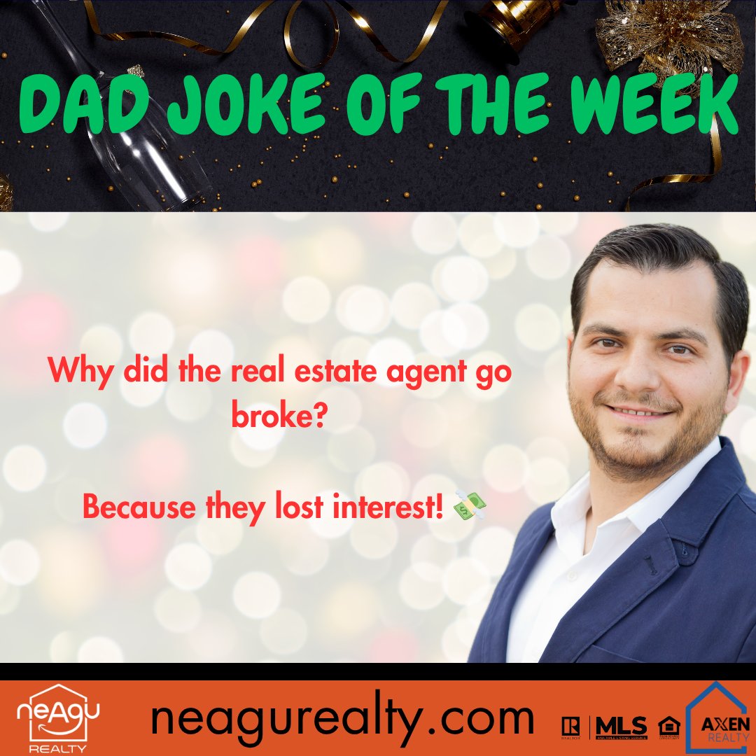 Why did the real estate agent go broke?

Because they lost interest! 💸

#neagurealty
#Arizonarealtor
#Supriserealtor