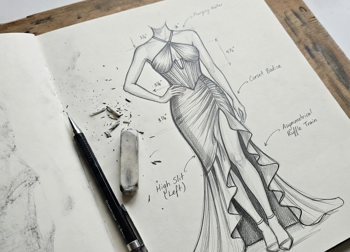 Rylee0362's tweet photo. Behind the design: measurements, notes, and a lot of eraser dust. https://t.co/YlZTydzd3Q