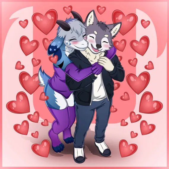 tinymoon83's tweet photo. Cute Valentine's Day Couple Theme Art by @Artcome42 ^-^/ ❤️ https://t.co/F4eHy7h8c4