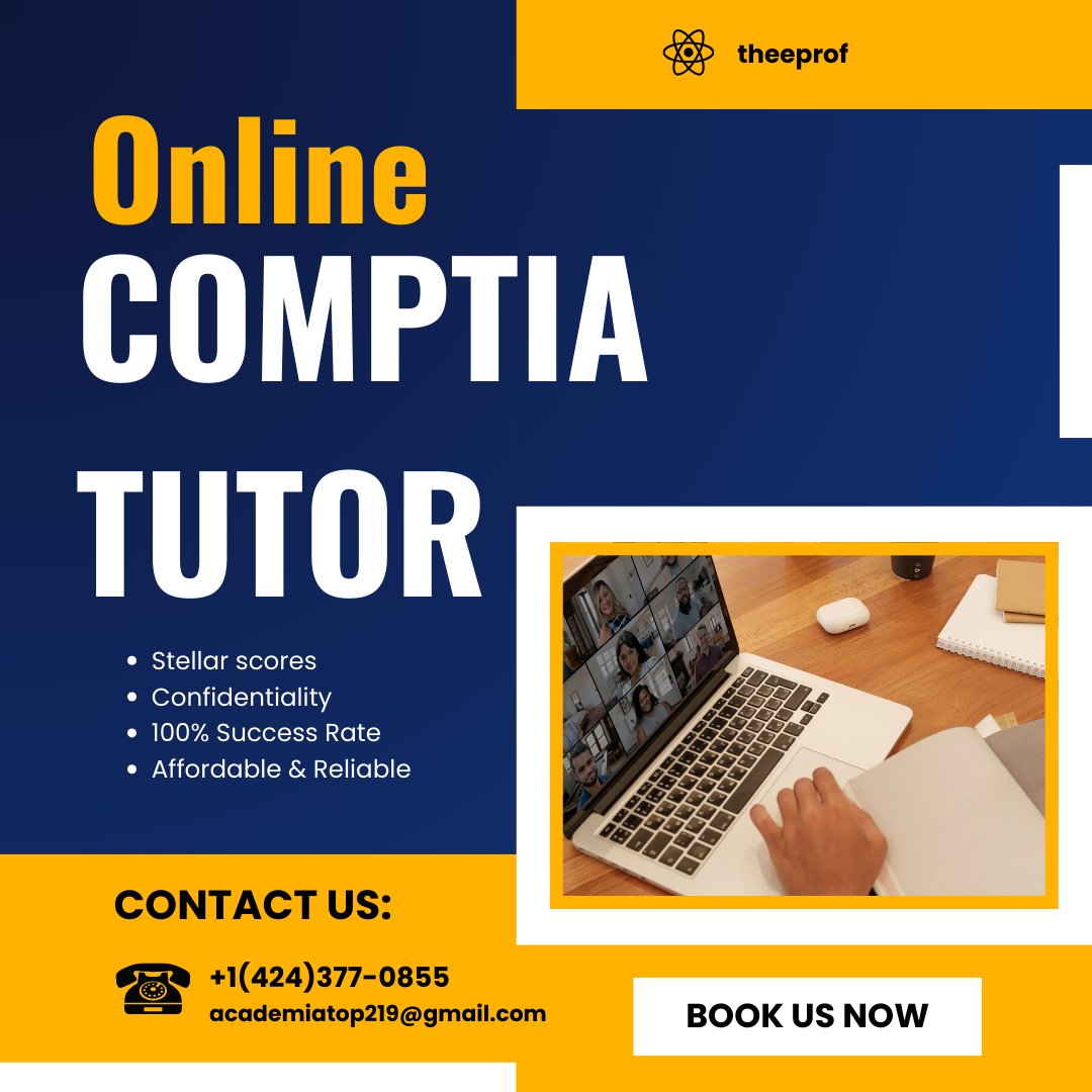 _theeprof's tweet photo. Advance your IT career with personalized CompTIA tutoring!
Get structured lessons, practice questions, and real-world insights that make passing easy.
💬 Message us now: +1 (424) 377-0855
#CompTIAExperts #ITCertifications #StudyOnline #CareerBoost #TechTutors #ExamSuccess https://t.co/CHAxxlXOKT