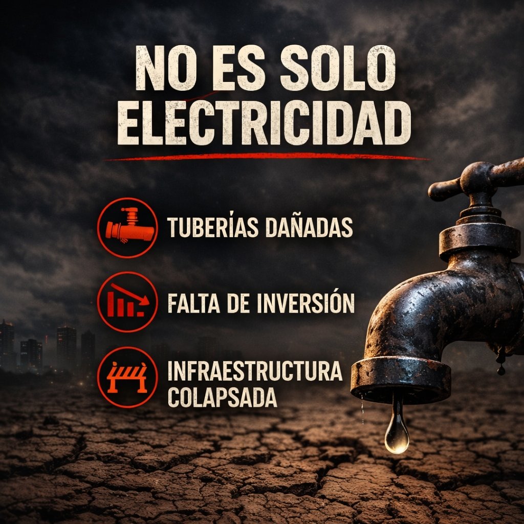 HatilloSinAgua's tweet photo. 🛑 No es sólo electricidad ⚡️
También hay: tuberías dañadas, falta de inversión, infraestructura colapsada.
👉 Decir “es eléctrico” no explica todo. La infraestructura está colapsada @HidrovenOficial  @CorpoelecInfo @ElHatillo @concejohatillo  #ElHatilloSinAgua #SOSElHatillo https://t.co/bm7q5xwYLj