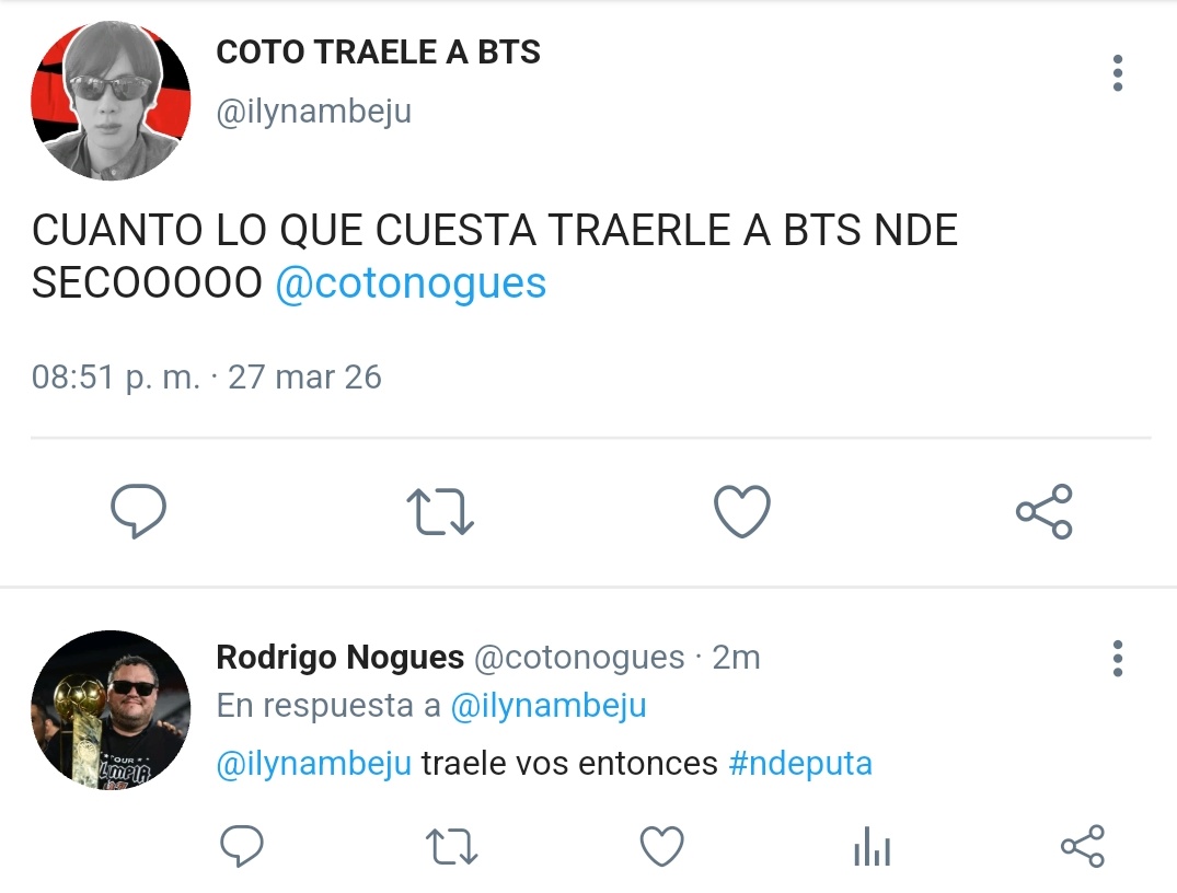 COTO TRAELE A BTS tweet media