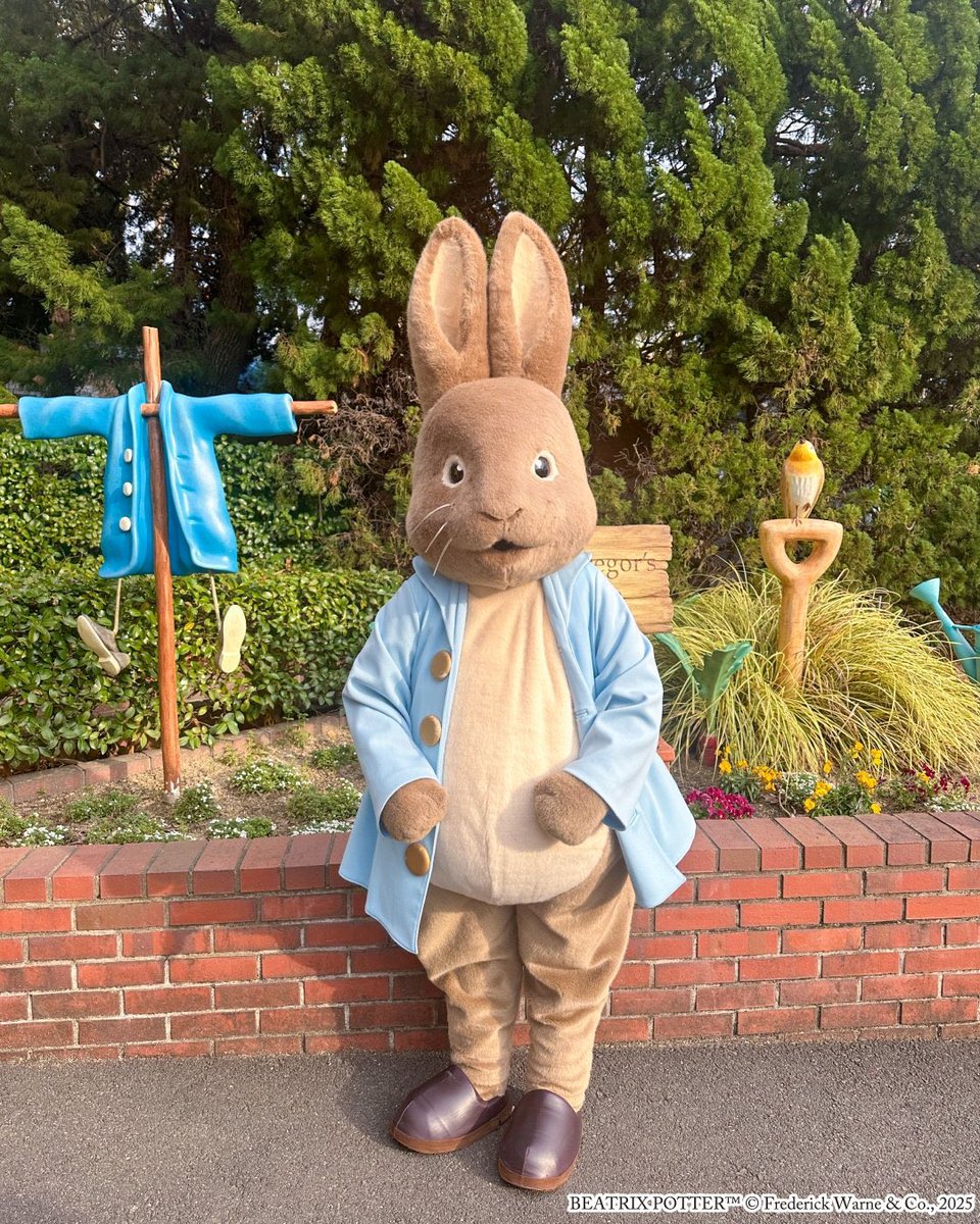 ピーターラビット™となかまたち」に会える♪ 一緒に写真を撮ったりして