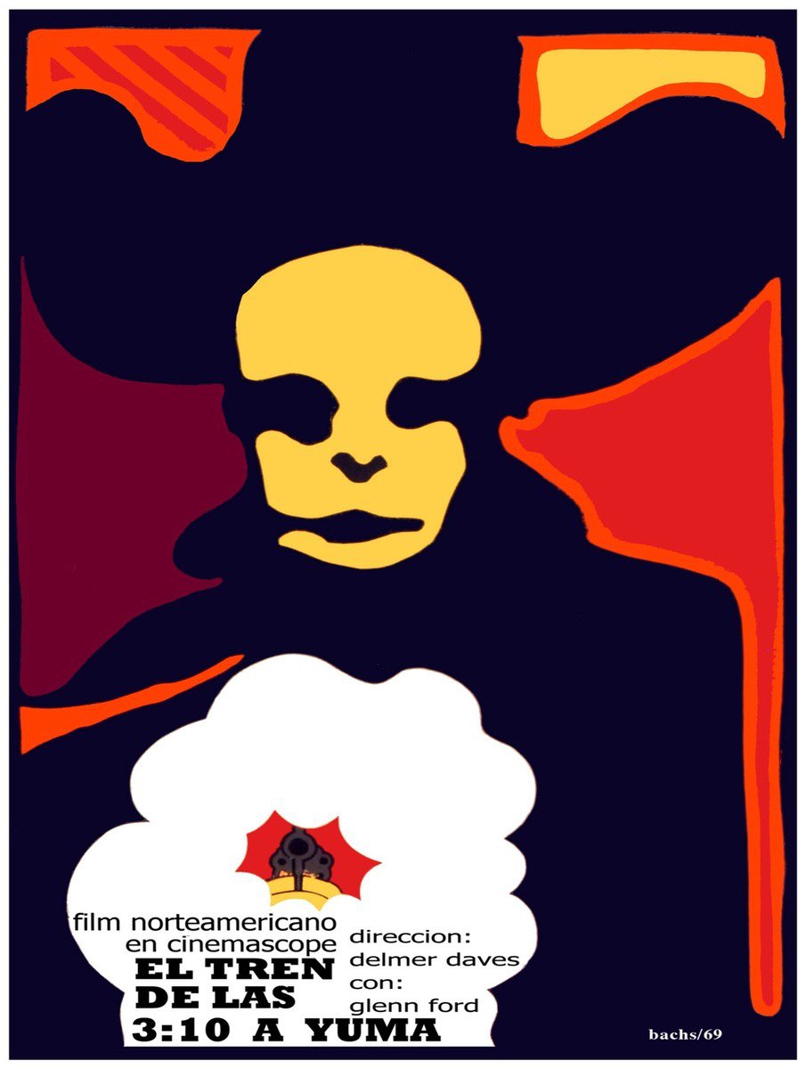 canyonpassage's tweet photo. cuban poster for 3:10 to yuma https://t.co/ahhMOjwe31