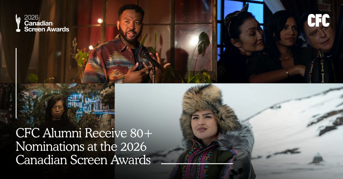 cfccreates's tweet photo. @TheCdnAcademy has announced the nominees for the 2026 Canadian Screen Awards, and CFC alumni are yet again taking them by storm with a staggering 82 nominations across 80 individual alumni!

See the full list of CFC alumni nominees: https://t.co/fmG1JVAG2O  

#CdnScreenAwards https://t.co/1gsVJEVmey