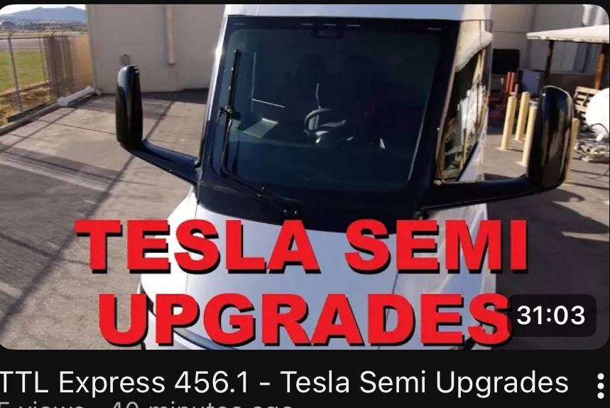 TheTeslaLife's tweet image. What are the Upgrades that been added to the production ready #TeslaSemi ? We discuss the improvements.  What do you think the Semi needs for it to be a success? youtu.be/_AbiUBJ4f3o?si…